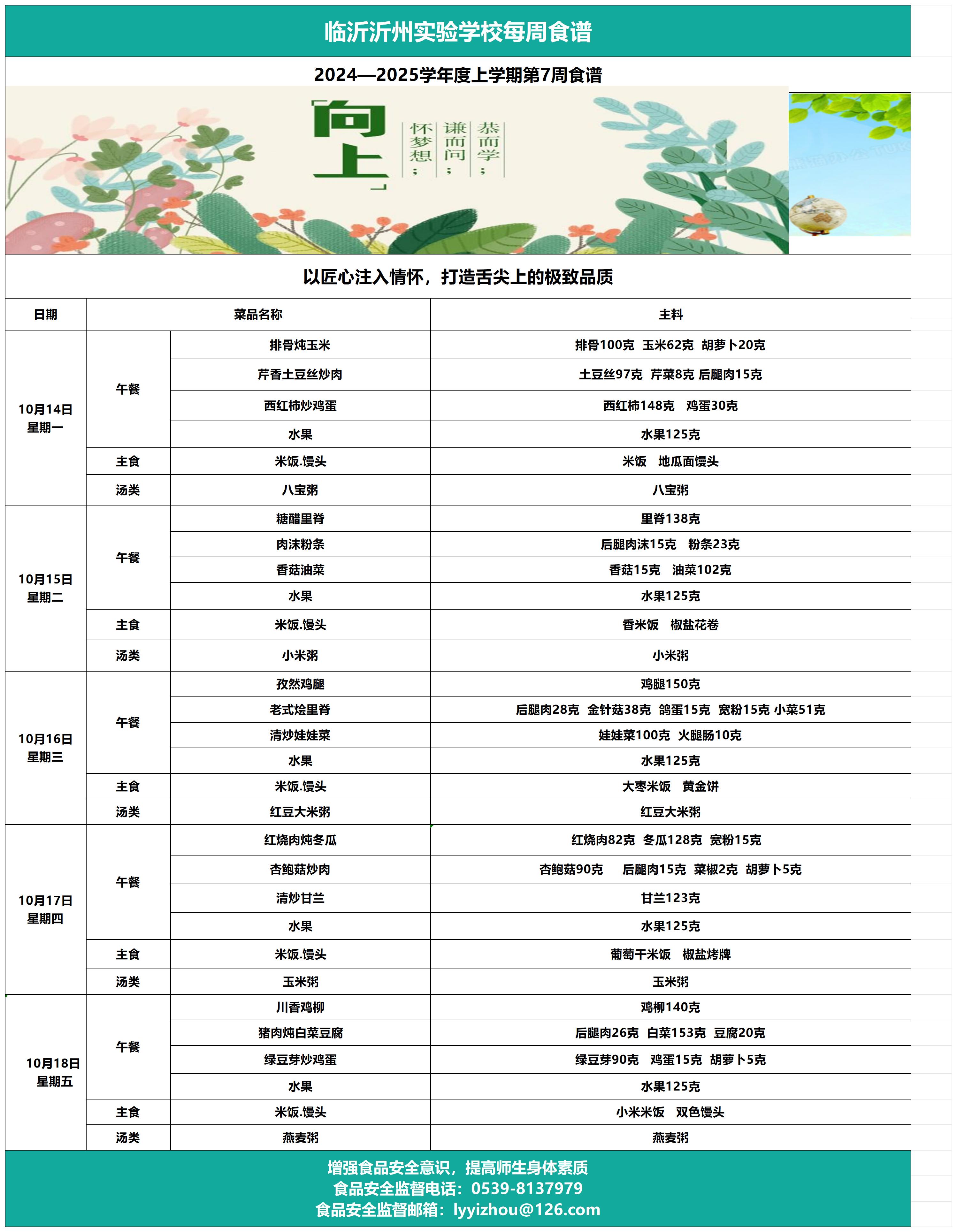 臨沂沂州實驗學校第7周食譜_Sheet1.jpg